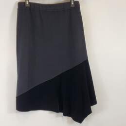 St. John Women Black Velvet Accent Skirt Sz12 alternative image