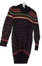 Womens Brown Fair Isle Long Sleeve Casual Sweater Dress Size Small image number 1