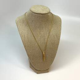 Designer Swarovski Gold-Tone Rhinestone Snake Chain Pendant Necklace