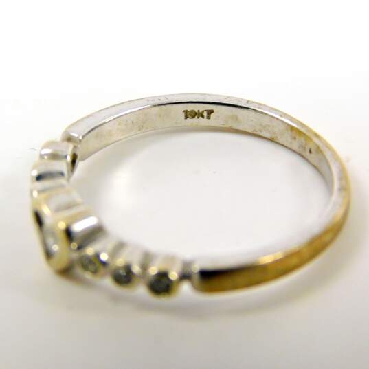 10K White Gold 0.12 CTTW Diamond Heart Ring 2.0g image number 5