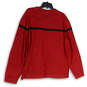 NWT Mens Red Cashmere Long Sleeve V-Neck Tight-Knit Pullover Sweater Size L image number 2