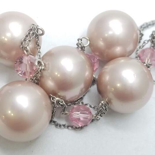 Sterling Silver 14.1mm FW Pearl & Bead 18.5" Unique Necklace 44.7g image number 2