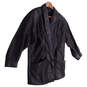 Women's Black Front Pocket Button Closer V Neck Leather Jacket Size Medium image number 1
