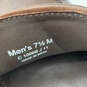 Mens Brown Leather Braided Moc Toe Slip On Loafers Shoes Size 7.5 M image number 8