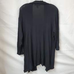 August Silk Women's  Black Sequin Shirt, with Rayon Attached Jacket Size 1X alternative image