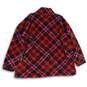 NWT Maurices Womens Red Black Plaid Teddy Sherpa 1/4 Zip Pullover Sweatshirt 3X image number 2