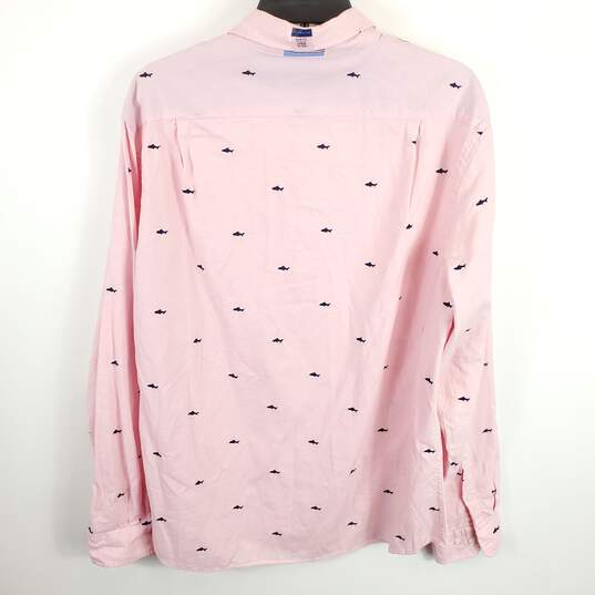 Tommy Hilfiger Men Pink Printed Button Up Shirt L NWT image number 2