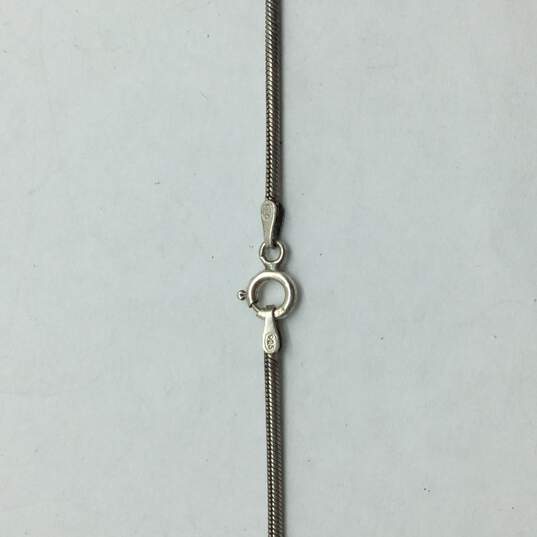 Sterling Silver Onyx Vine Adorned Tear Drop Pendant Necklace 18.4g DAMAGED image number 4