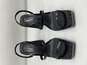 Womens Alysa Black Open Toe Slip-On Strappy Platform Heels Size US 7.5 image number 1
