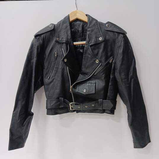 Wilsons Women's Black Leather Jacket Size S image number 1