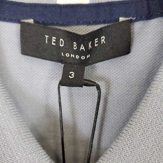 Ted Baker Men Blue Polo Shirt Sz 3 NWT image number 2