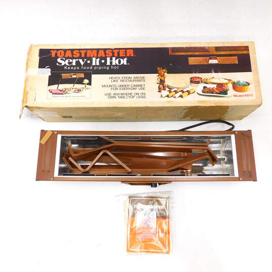 Vintage Toast Master SERV-IT-HOT Heat Lamp Food Warmer In Original Box With Manual image number 1