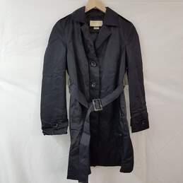 Michael Kors Black Trench Coat with Belt Women's P