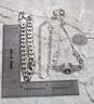 Bundle Of 3 Sterling Silver CZ Chain Bracelets image number 6