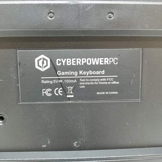 Cyberpower PC gaming red black gaming keyboard image number 4