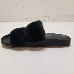 Zac Zac Posen Black Fur Slide Sandals Women's Size 6.5 M alternative image