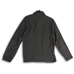 Mens Gray Heather Long Sleeve Mock Neck 1/4 Zip Pullover Sweater Size M alternative image