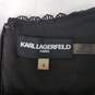 Karl Lagerfeld Paris 100% Polyester and Black Lining Black Speckle Embroidered Midi Dress Size 4 image number 3