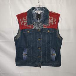 Pendleton Wool/Cotton Button Up Denim Vest Jacket Size M
