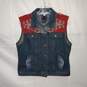 Pendleton Wool/Cotton Button Up Denim Vest Jacket Size M image number 1