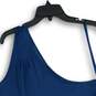 Womens Blue One Shoulder Stretch Casual Pullover Blouse Top Size Large image number 3