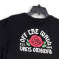 NWT Womens Black Rose Graphic Short Sleeve Crew Neck  T-Shirt Size XL image number 4