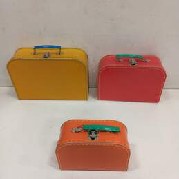 3PC Petit Jour Multi-colored Assorted Cardboard Decorative Suitcases