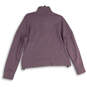 Womens Purple Mock Neck Long Sleeve Quarter Zip Jacket Size M 12-14 image number 2