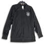 Mens Black Deutscher Long Sleeve Welt Pocket Full-Zip Track Jacket Size XL image number 1