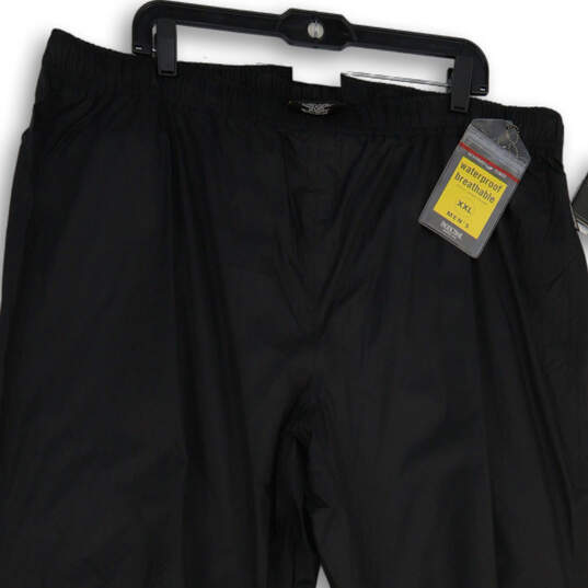 NWT Mens Black Elastic Waist Flat Front Pull-On Jogger Pants Size XXL image number 3