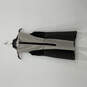 Womens Gray Black Round Neck Back Zip Knee Length Shift Dress Size Small image number 2