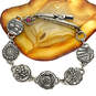 Designer Lucky Brand Silver-Tone Enamel Engraved Reversible Chain Bracelet image number 2