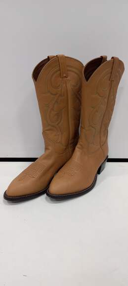 Tony Lama Men's Brown Leather Cowboy Boots Size 10