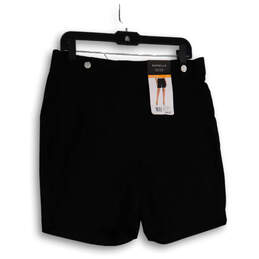 NWT Womens Black Flat Front Stretch Pockets Comfort Bermuda Shorts Size 12 alternative image