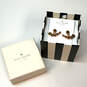 Designer Kate Spade Silver-Tone Stone Fashionable Drop Earrings With Box image number 3