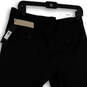NWT Womens Black Flat Front Slash Pocket Straight Leg Dress Pants Size 8P image number 4