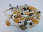 Joan Boyce 925 Citrine Onyx Calcite Shell Smoky Quartz Multi Strand Necklace 204.9g image number 5
