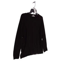 Womens Black Solid Long Sleeve Crew Neck T Shirt Size Small alternative image