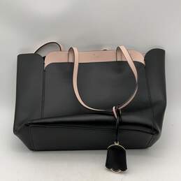Kate Spade Womens Pink Black Inner Zipper Pocket Double Handle Tote Bag