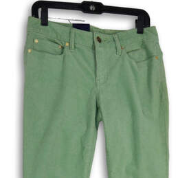 NWT Womens Green Denim 5-Pocket Design Straight Leg Jeans Size 28