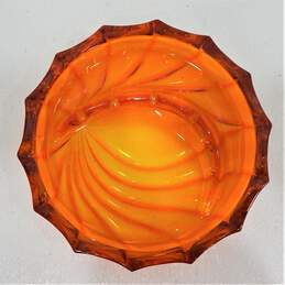 VTG Viking Glass Ashtray Amberina Orange Persimmon Mid-Century Modern alternative image