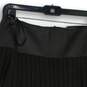 Womens Black Pleated Welt Pocket Back Zip Short A-Line Skirt Size 8 image number 4