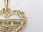 14k Yellow Gold Mommy Heart Etched Pendant 1.5g image number 5