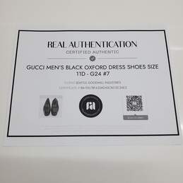 Authenticated Gucci Black Oxford Dress Shoes Men's Size 11D alternative image