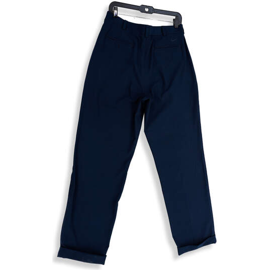 Mens Blue Pleated Slash Pocket Straight Leg Golf Chino Pants Size 32/32 image number 2