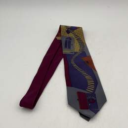 The Beatles Mens Multicolor Silk Abstract Adjustable Designer Necktie 56"