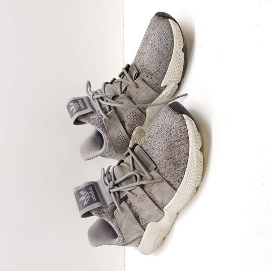 Adidas Men's Prophere Grey Solar Red Sneakers Size 10 image number 3