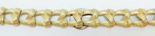 Vintage Corocraft Gold Tone Fancy Link Bracelet for Repair 35.0g image number 4