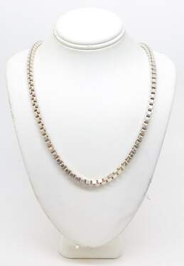Tiffany & Co 925 Sterling Silver Venetian Box Link Chain Necklace IOB 81.2g alternative image