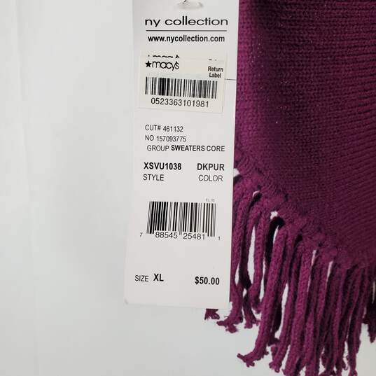 NY Collection Women's Purple Sweater Top SZ XL NWT image number 7